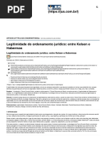 Legitimidade Do Direito - Entre Kelsen e Habermas