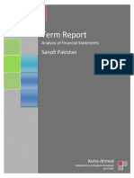 Term Report: Analysis of Financial Statements