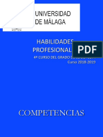 PRESENTACIÓN ASIGNATURA Habilidades Profesionales 2018 2019