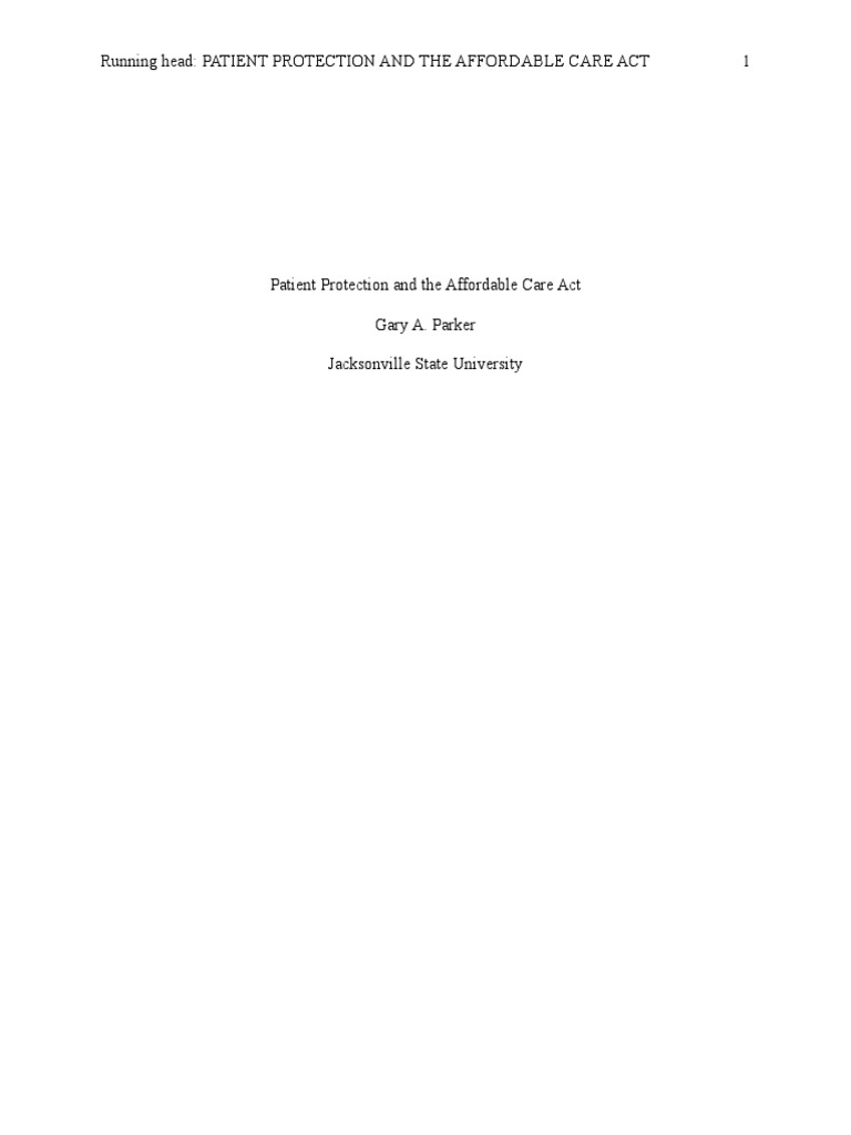 Impact of the Affordable Care Act on Healthcare | PDF | Patient ...