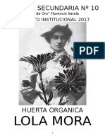 Proyecto Huerta Organica Escuela Secundaria Lola Mora