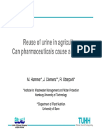 Reuse of Urine in Agriculture Can Pharmaceuticals Cause A Problem?