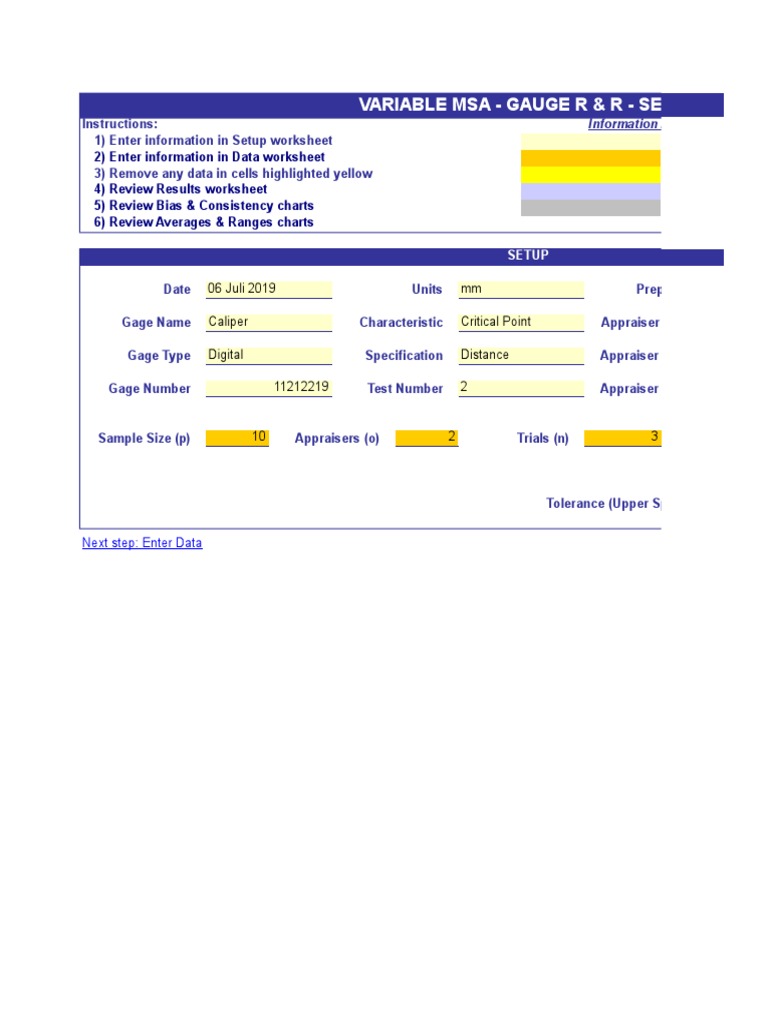 MSA (Measurement System Analys) | PDF | Mean | Engineering Tolerance