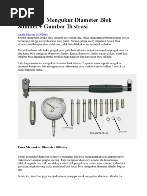 3 Langkah Mengukur Diameter Blok Silinder