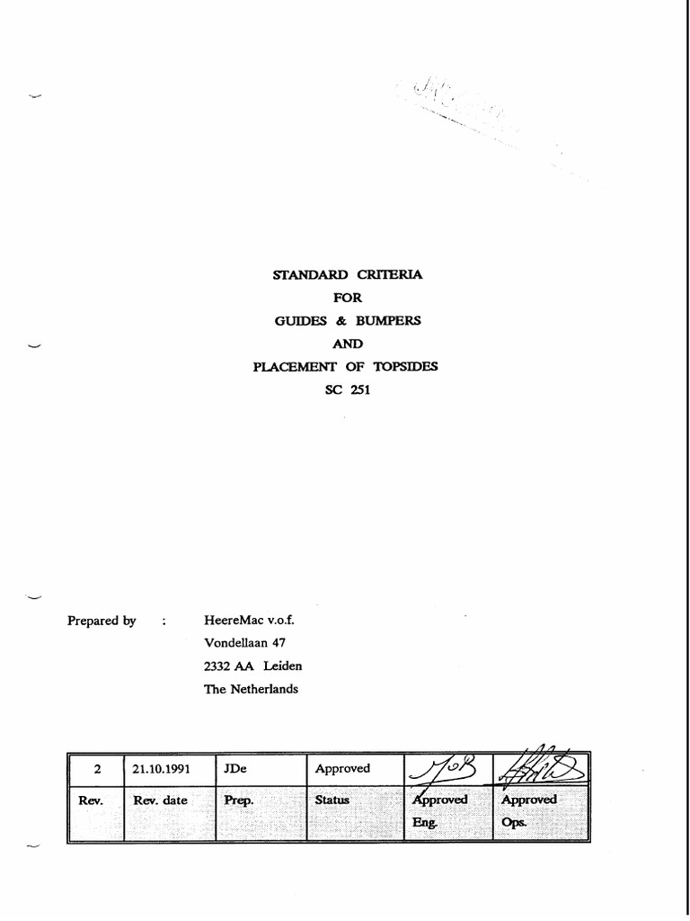 Criteria For Guide and Bumper | PDF