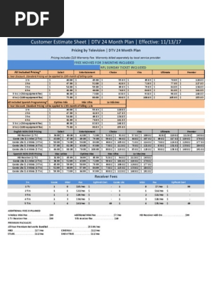 Customer Pricing Sheet 4.2.18(1)