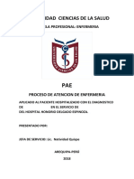 Proceso de atención de enfermería al paciente hospitalizado