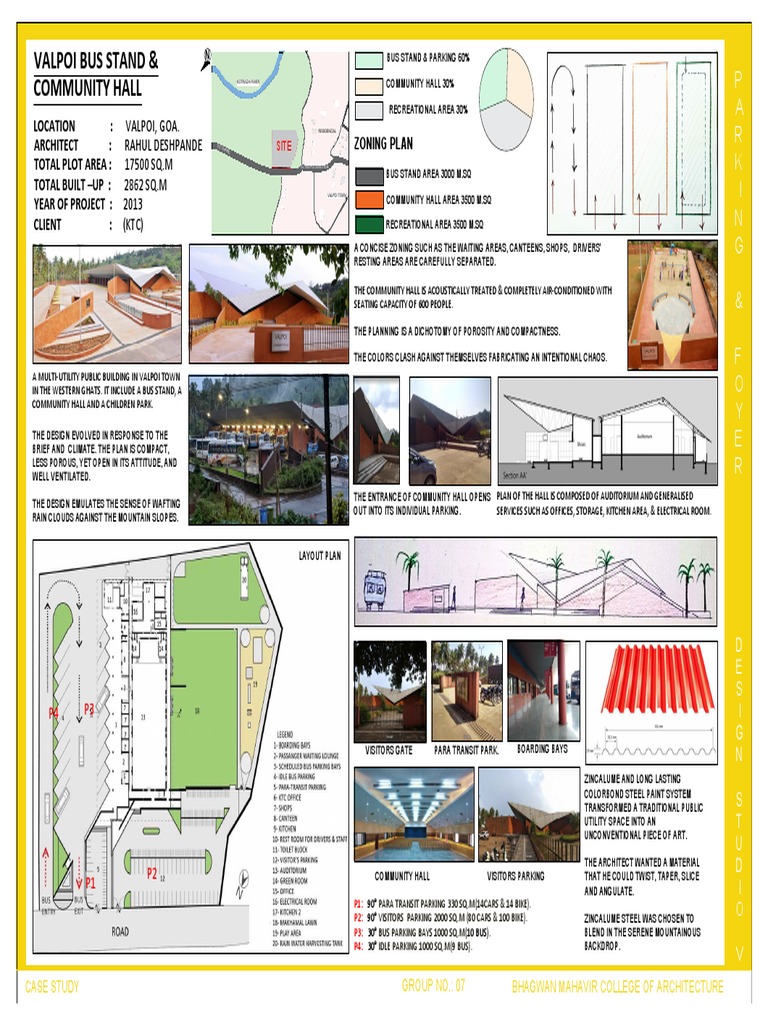 Valpoi Bus Stand & Community Hall Design | PDF | Economic Sectors