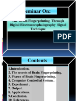 Seminar On:: The Brain Fingerprinting Through Digital Electroencephalography Signal Technique