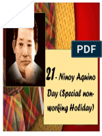 Ninoy Aquino Day (Special Non-Working Holiday)