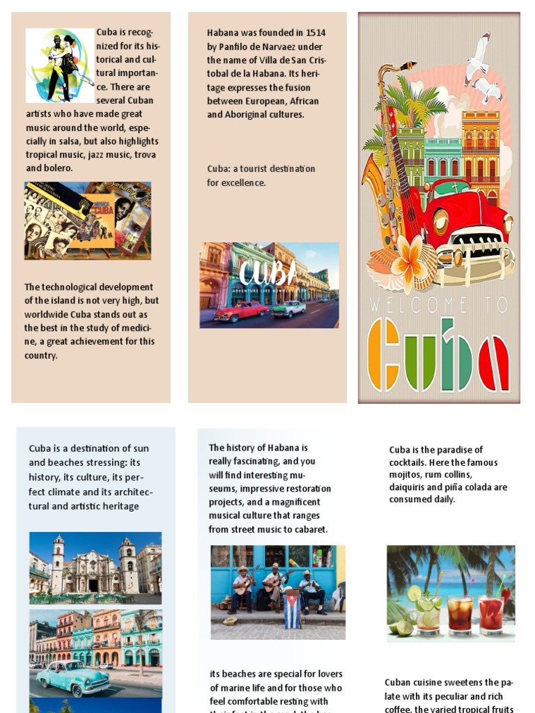 Folleto Turistico De Cuba Cuba Beverages