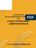 A Guide for Local Chief Executives on Public Personnel Admin