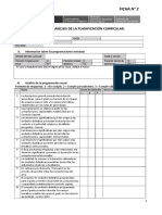 Ficha de Análisis de La Planificación Curricular - 2019