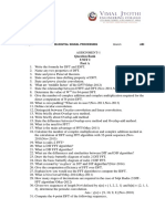 Question Bank Unit I Part A: Ae306-Digital Signal Processing AEI