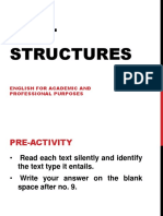 Text Structures: English For Academic and Professional Purposes