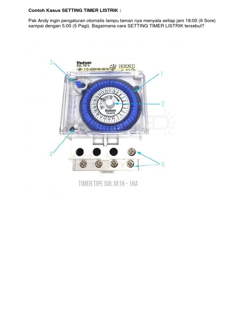 Cara Setting Timer Listrik Merk Theben Tipe Sul181h PDF