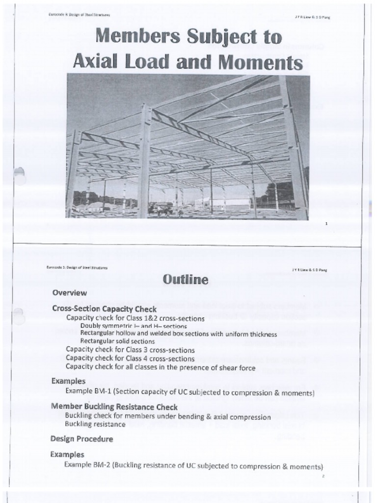 EC 3 Member Subject To Axial Load and Moment | PDF