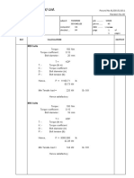 Sanken Lanka (PVT) Ltd. Design Office: Calculation Sheet