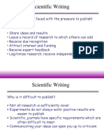 Scientific Writing: Why Publish?