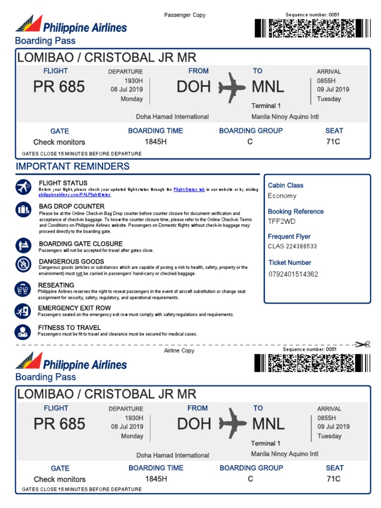 MNL DOH: Lomibao / Cristobal JR MR | PDF | Aviation | Business