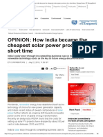 Solar Power Economics India
