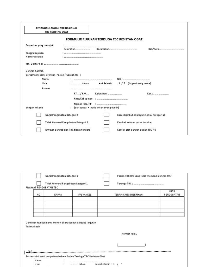 Formulir Rujukan Susp TB | PDF