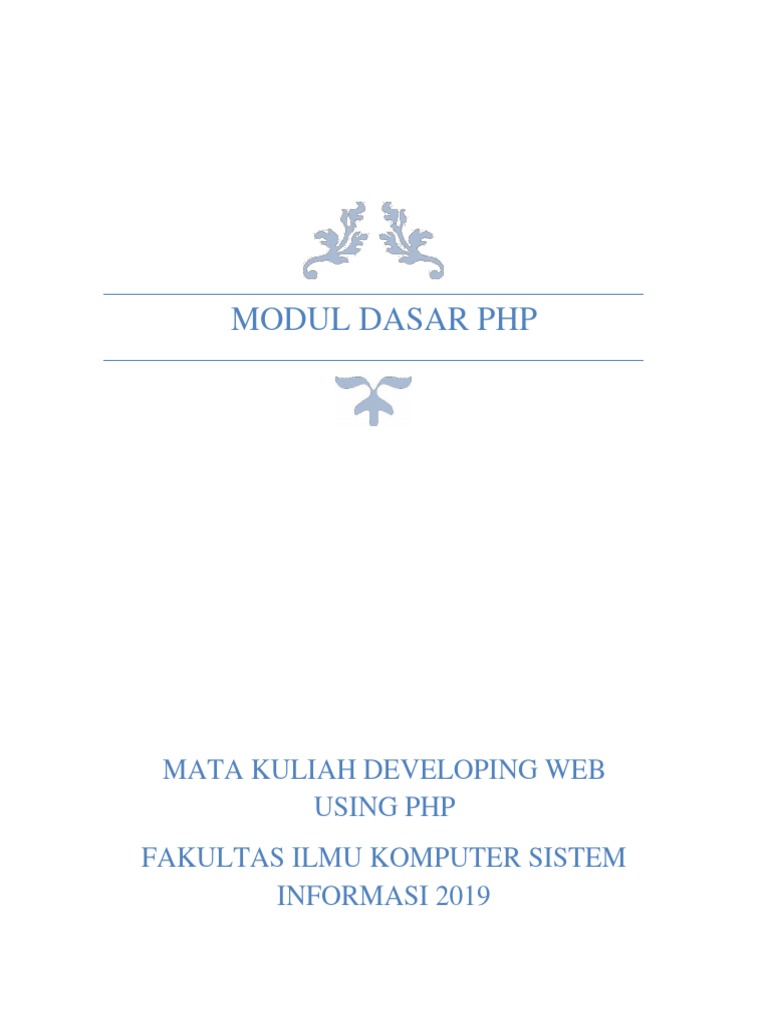 Modul PHP 1 PDF | PDF | Karier & Perkembangan