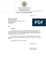 Letter Mayor - DPWH Request For POW