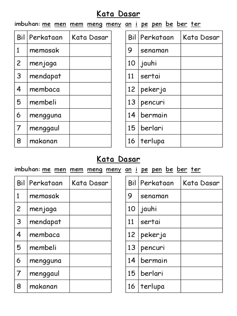 Kata Dasar Pdf