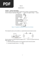 Problem 1 - Speaker Model (20pts) : Figure 1: Simplified Loudspeaker System (Cross Section)