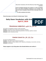 Daily Dawn Vocabulary With Urdu Meaning 4 April 2019 - English Grammar