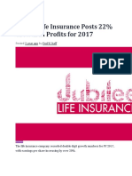 Jubilee Life Insurance Posts 22% Growth in Profits For 2017: 1 Year Ago Propk Staff