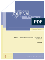 ACİK - Tansu - What - Is - A - Classic - According - To - T.S. - Eliot and H. G-Gadamer
