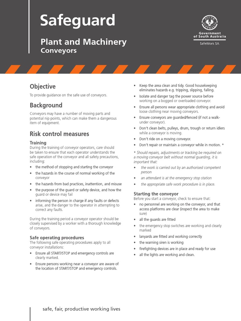 Safety Alert Conveyors PDF Safety Prevention
