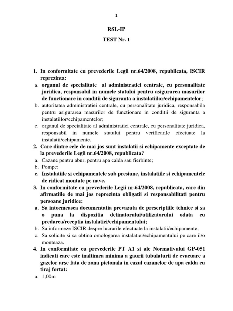 Test Rsl-Ip Rezolvat | PDF