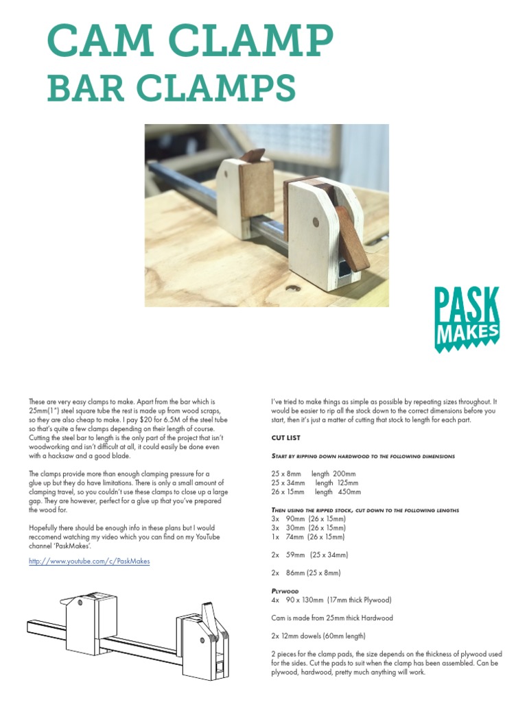Cam Clamp Plans PDF PDF Plywood Adhesive