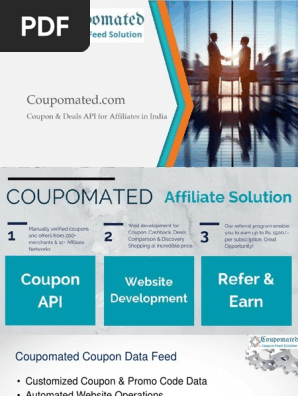 Coupomated Coupon Data Feed & Coupon Cashback Website Development