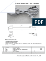 DS18B20 Sensor Specification with 3.5mm Audio Plug