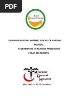 Kharadar General Hospital School of Nursing Manual Fundamental of Nursing Procedures 4-Year BSC Nursing