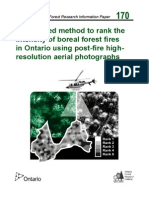 A Proposed Method To Rank The Intensity of Boreal Forest Fires in Ontario Using Post-Fire High-Resolution Aerial Photographs