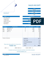 Sales Receipt Template