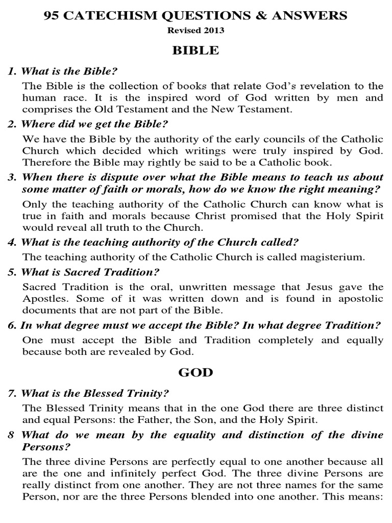 95 CATECHISM QUESTIONS ANSWERS FR Libby PDF PDF Eucharist