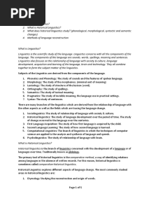 Historical Linguistics