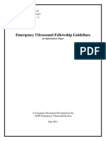 Emergency Ultrasound Fellowship Guidelines: An Information Paper