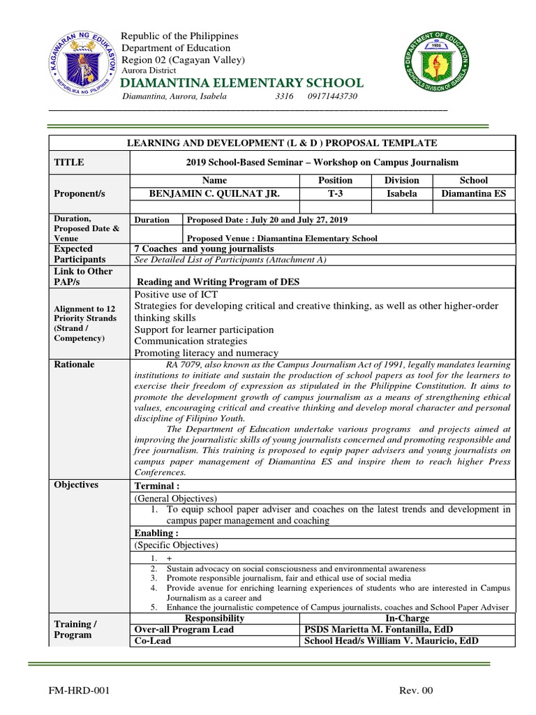Campus Journalism Seminar Proposal | PDF | Journalism | Cognition