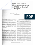 Assessment of Student Communicative Competence (TASCC) For Grades 1