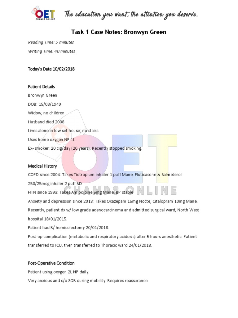 Oet Speaking Test For Nurses