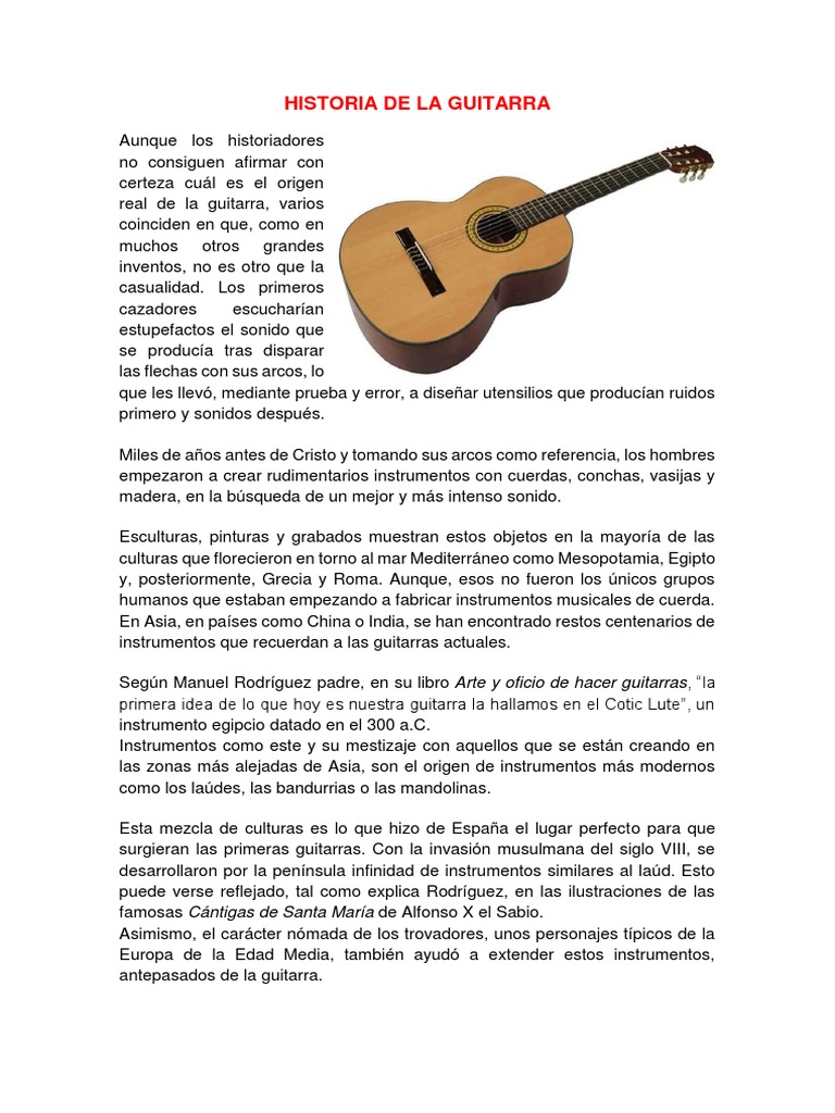 Historia Guitarra | | Pirámide | Guitarras