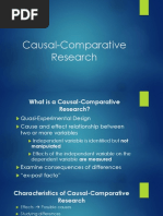 Causal-Comparative Research Overview | PDF | Experiment | Causality