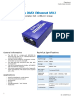 Open DMX Ethernet MK2: General Information Technical Specifications